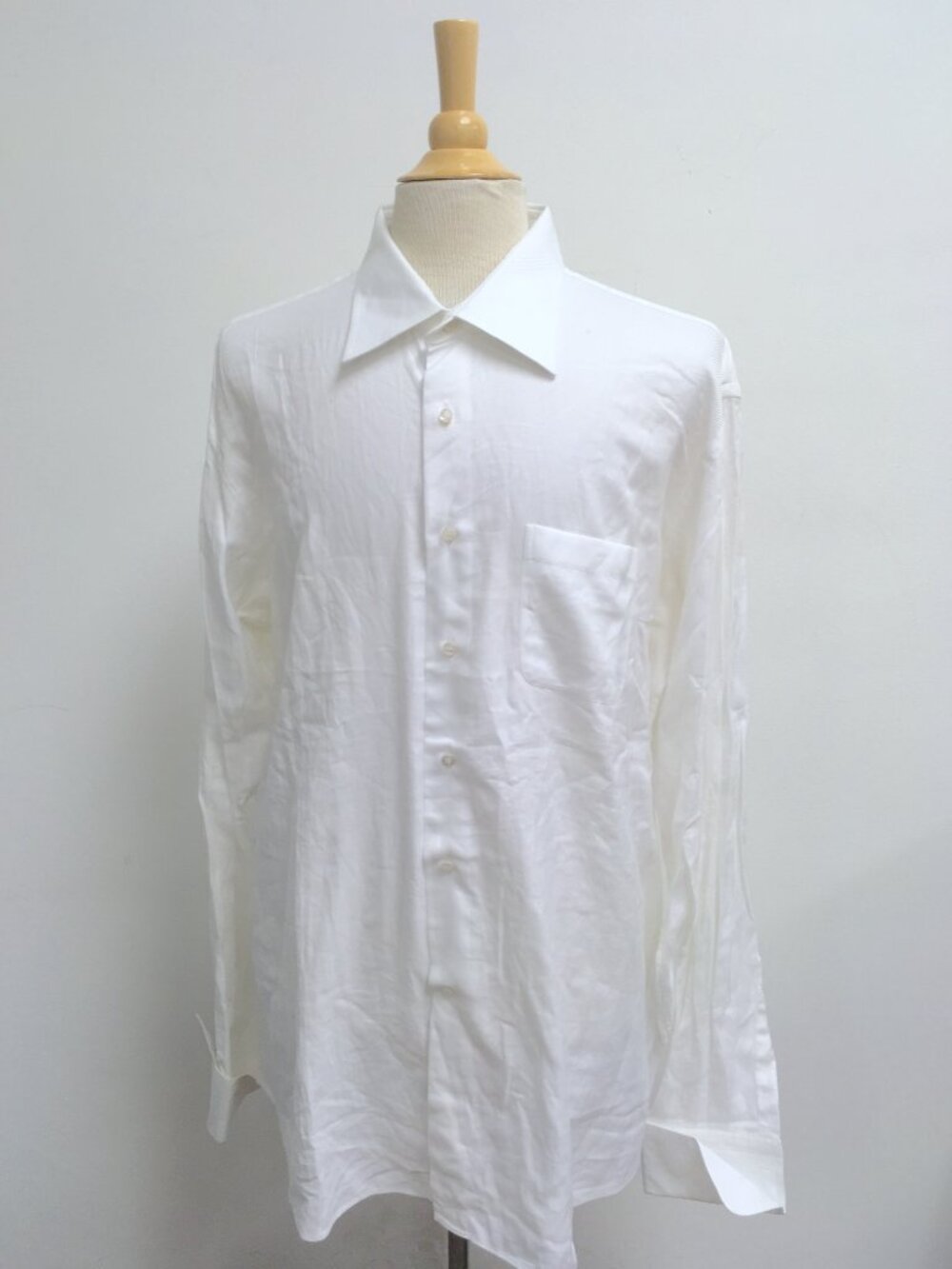 ASTER white dress shirt Italy cotton 19.5 french cuff